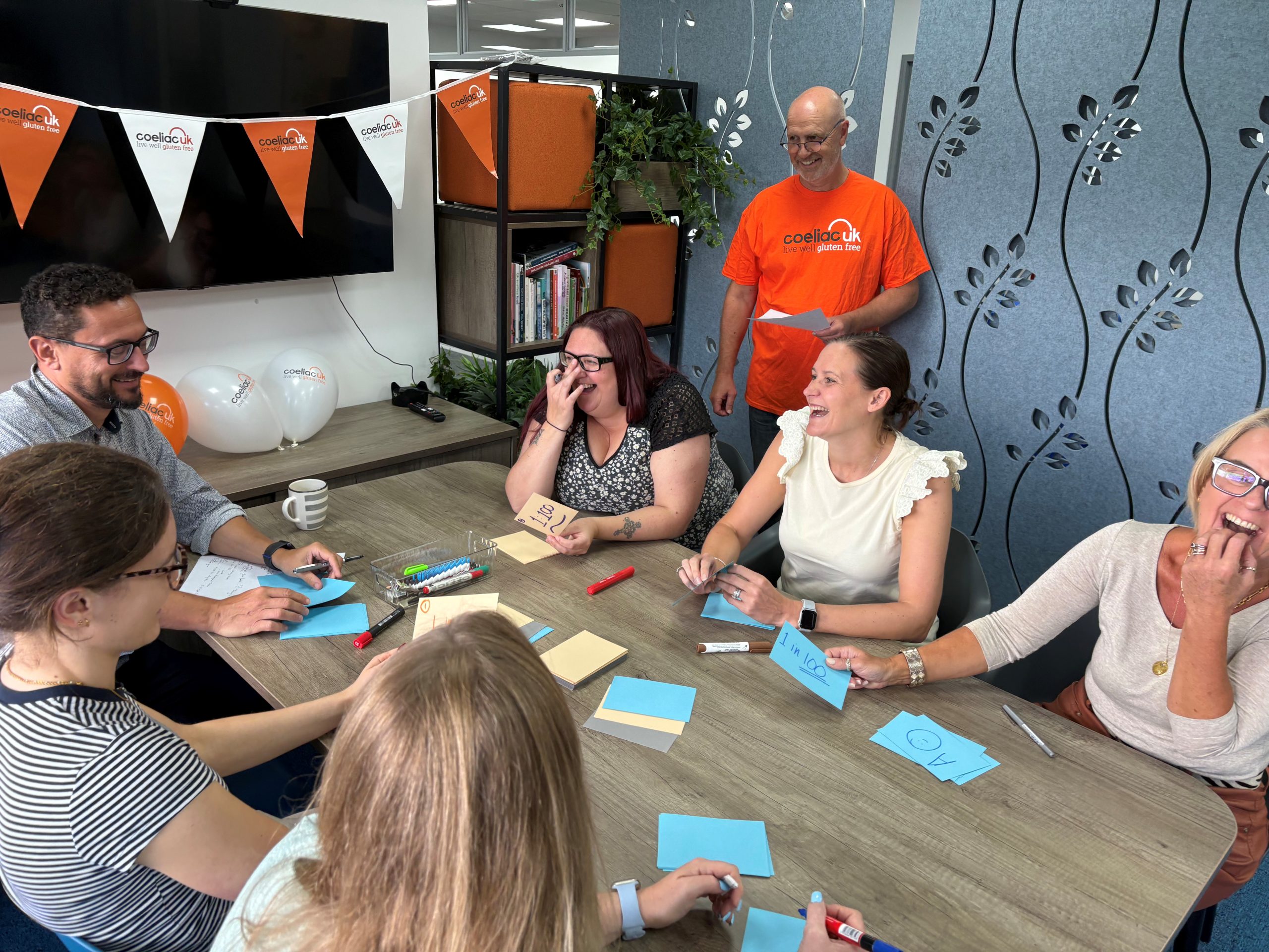 People having fun doing a quiz